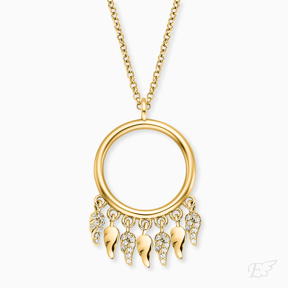Necklace 925 silver Flying Wings with zirconia
