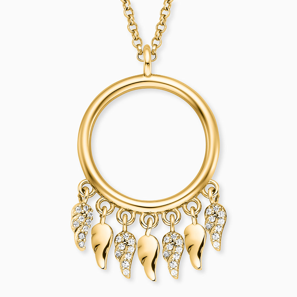 Necklace 925 silver Flying Wings with zirconia