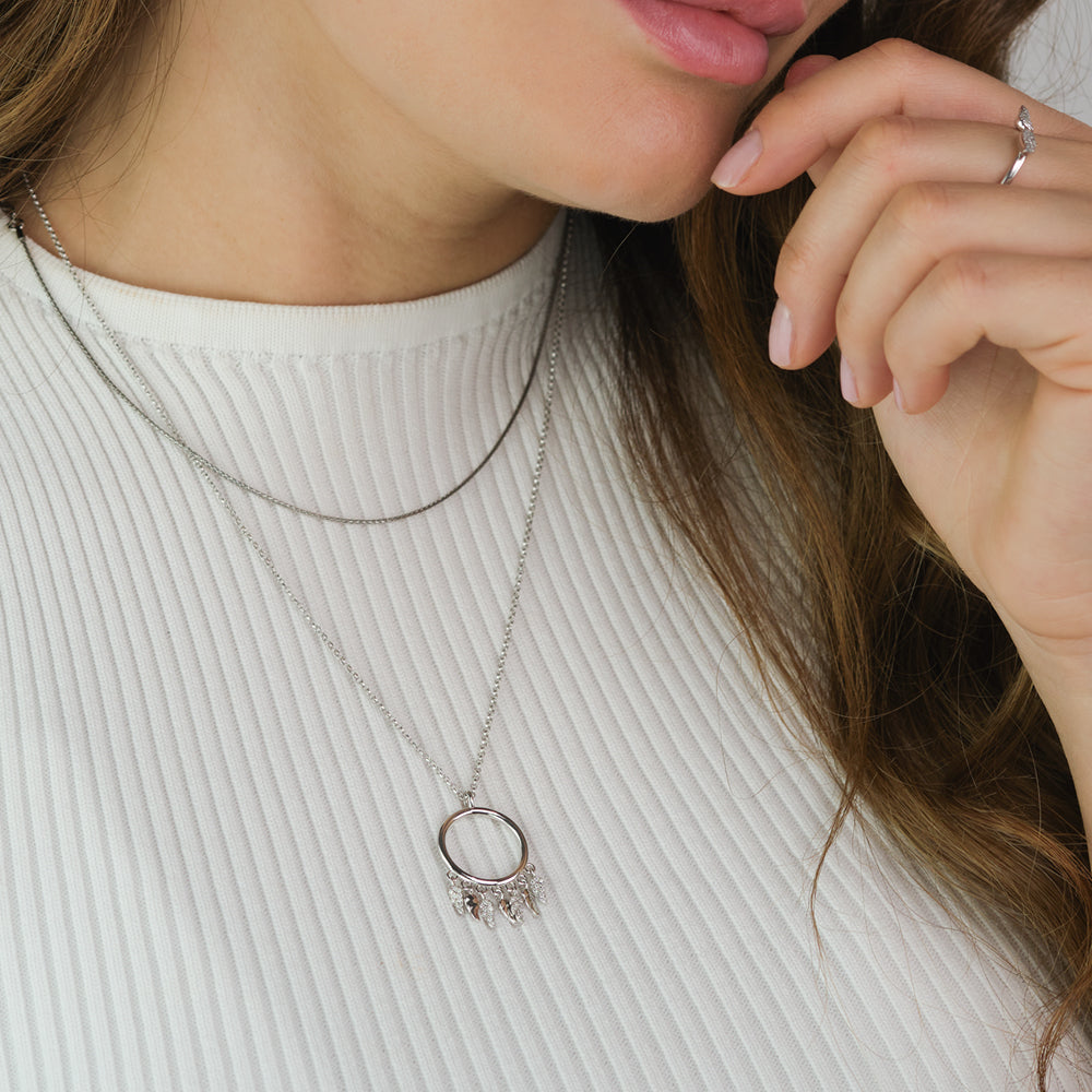 Necklace 925 silver Flying Wings with zirconia