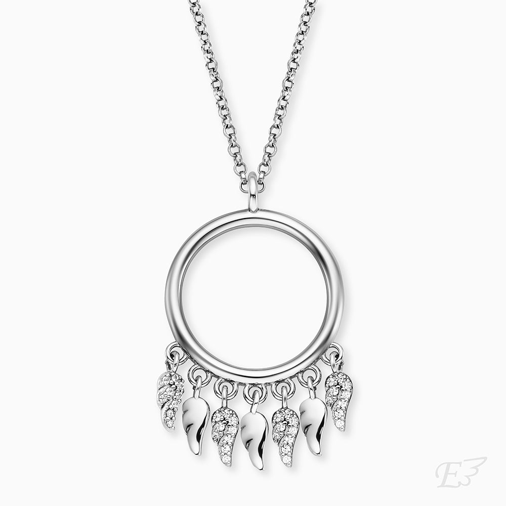 Necklace 925 silver Flying Wings with zirconia