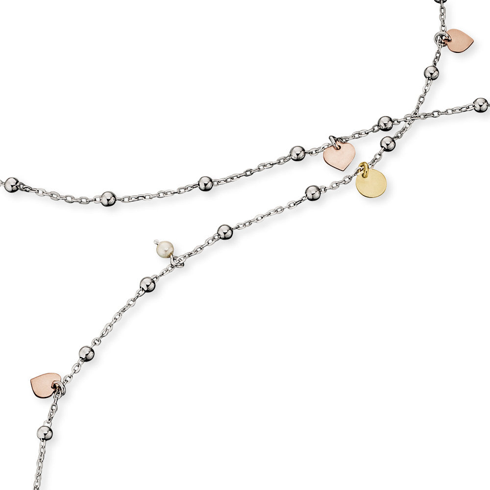 Necklace 925 silver with shell pearls
