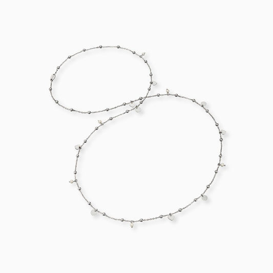 Necklace 925 silver with shell pearls