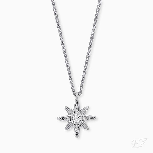 Necklace 925 silver star with zirconia