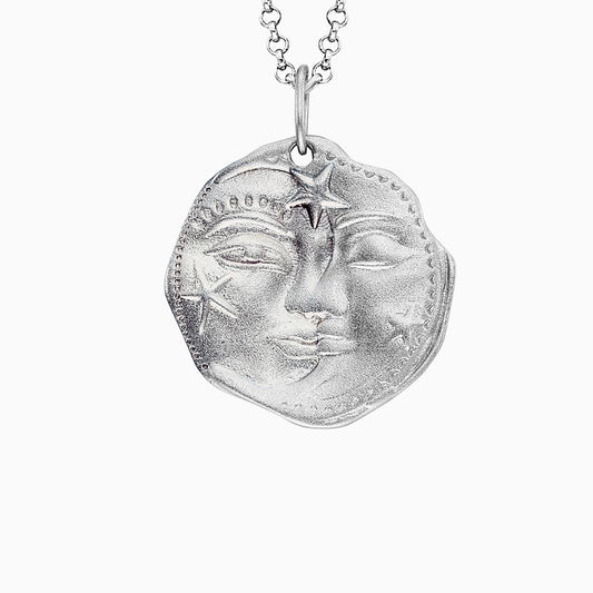 Necklace 925 silver sun moon stars