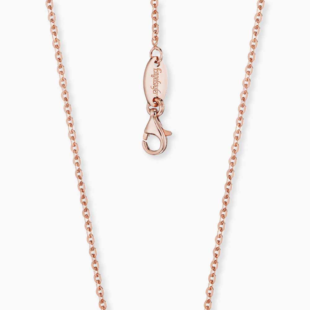 Brilliant necklace 925 sterling silver rose gold