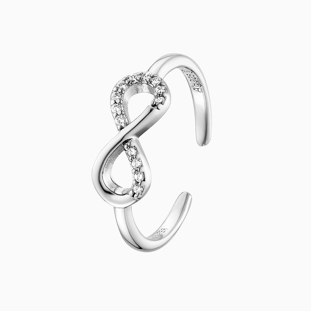 Ring 925er Silber Infinity mit Zirkonia