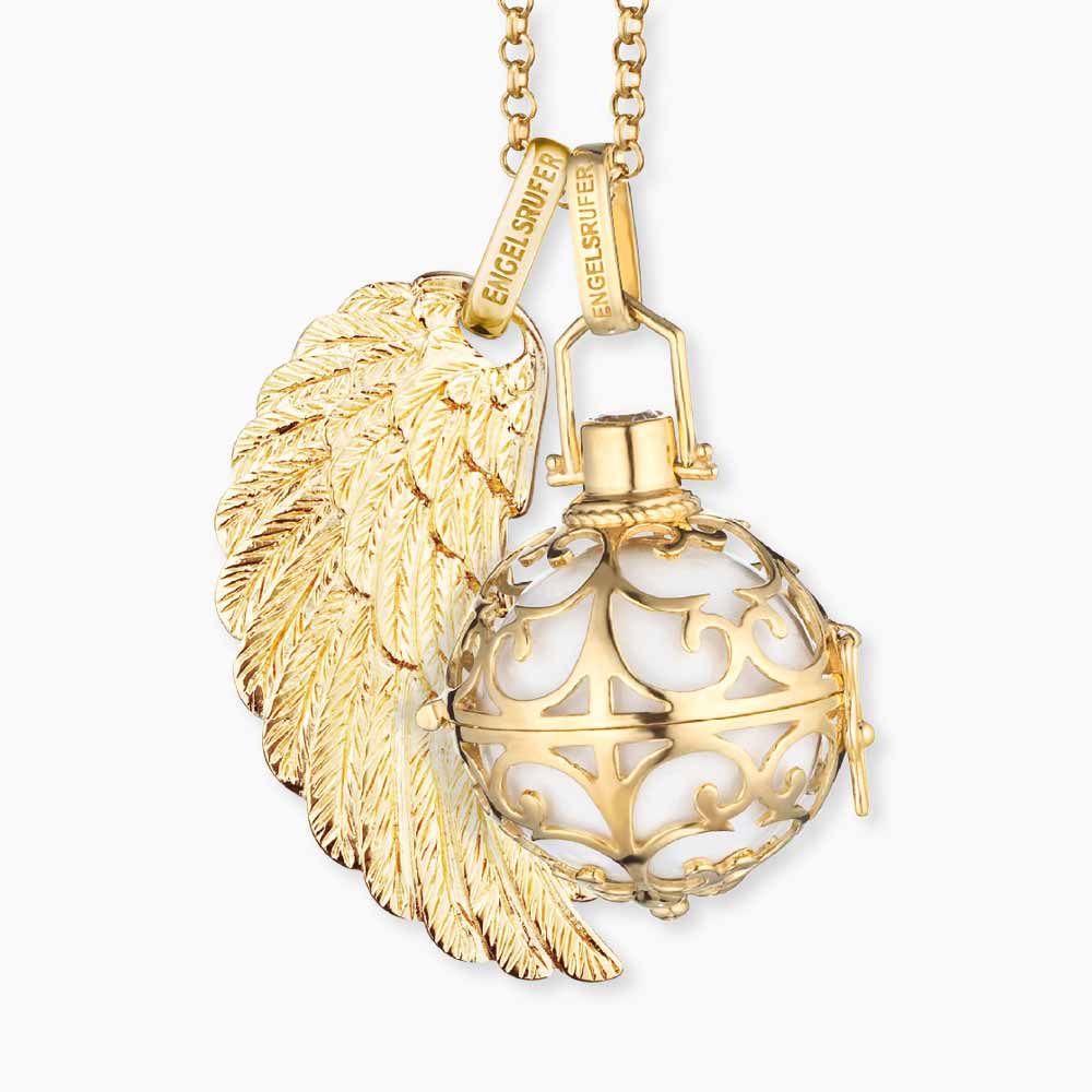 Anhänger 925er Silber Flügel Gold