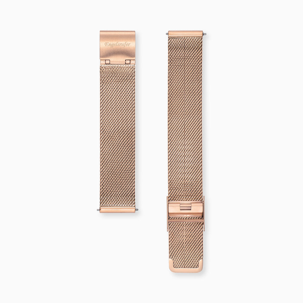 Mesh-Armband Edelstahl für Uhren Roségold 14 mm