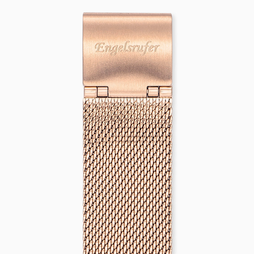 Mesh-Armband Edelstahl für Uhren Roségold 14 mm
