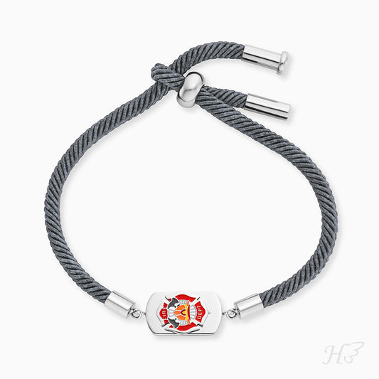 Kinder Armband Edelstahl Feuerwehr mit Emaille