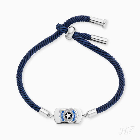 Kinder Armband Edelstahl Polizei mit Emaille