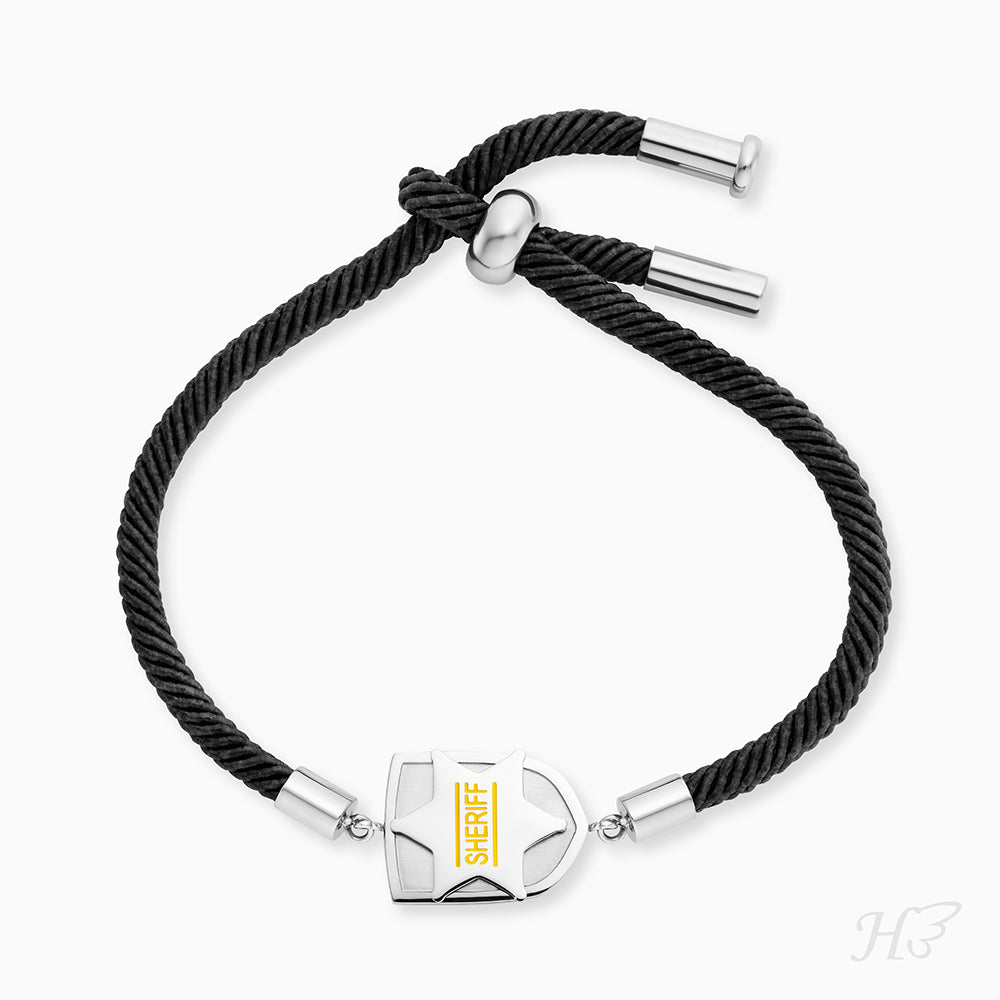 Kinder Armband Edelstahl Sheriff mit Emaille