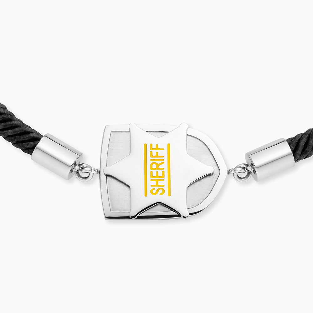 Kinder Armband Edelstahl Sheriff mit Emaille