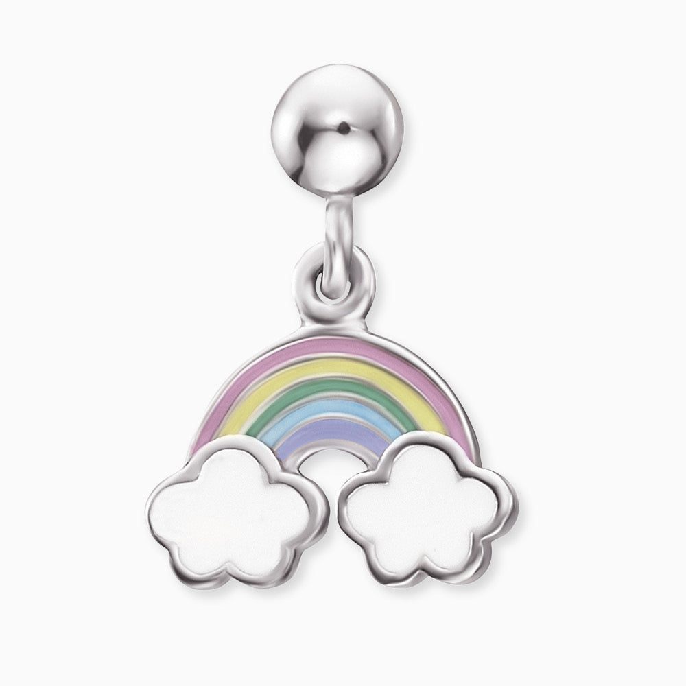Kinder Ohrringe Edelstahl Regenbogen mit Emaille