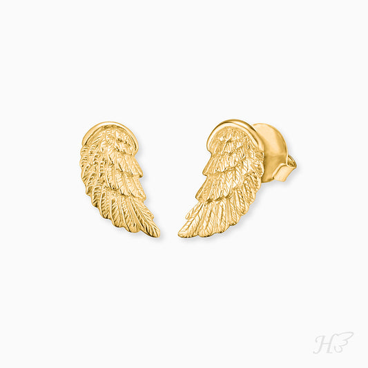 Kinder Ohrringe 925er Silber Flügel Gold