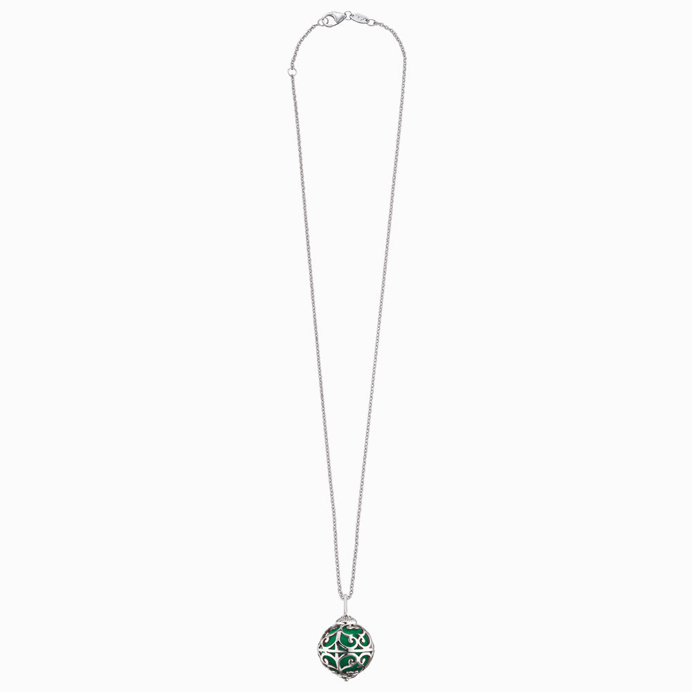 Engelsrufer children's necklace girls silver with green sound ball