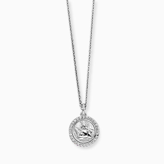 Kinder Halskette 925er Silber Angeli mit Zirkonia