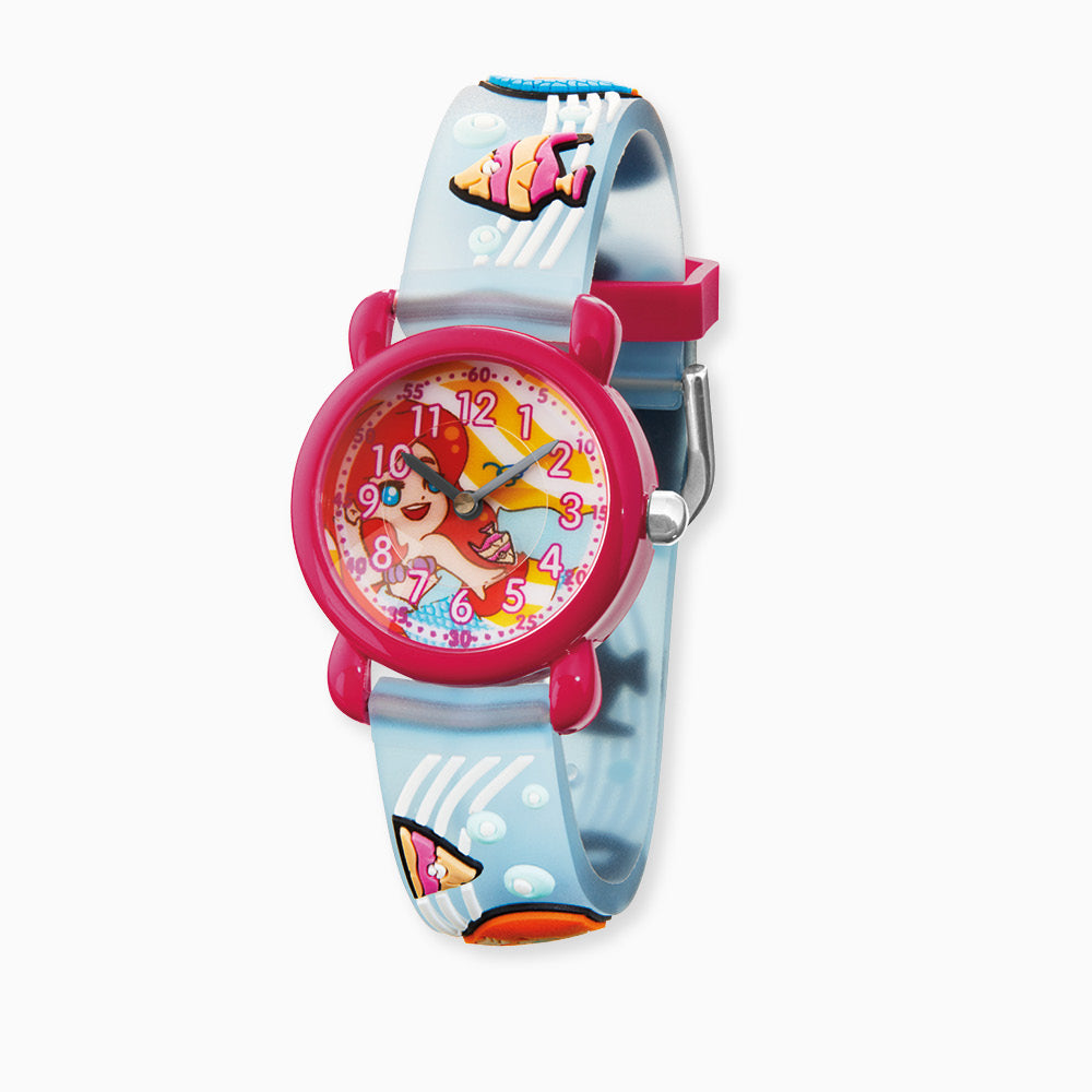 Herzengel Kinder Uhr Meerjungfrau für Mädchen inkl. Schlampermäppchen