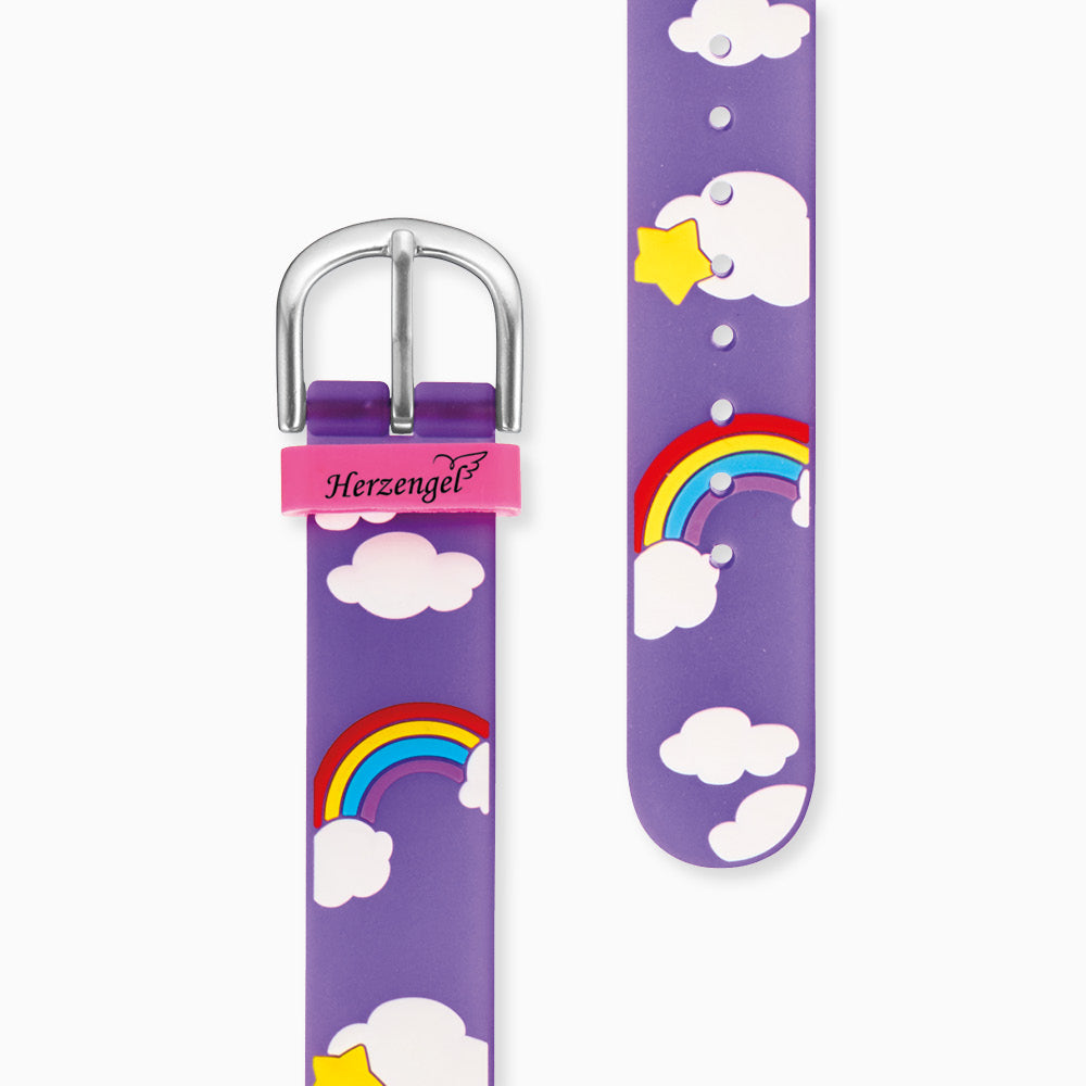 Kinder Uhr Regenbogen für Mädchen inkl. Schlampermäppchen