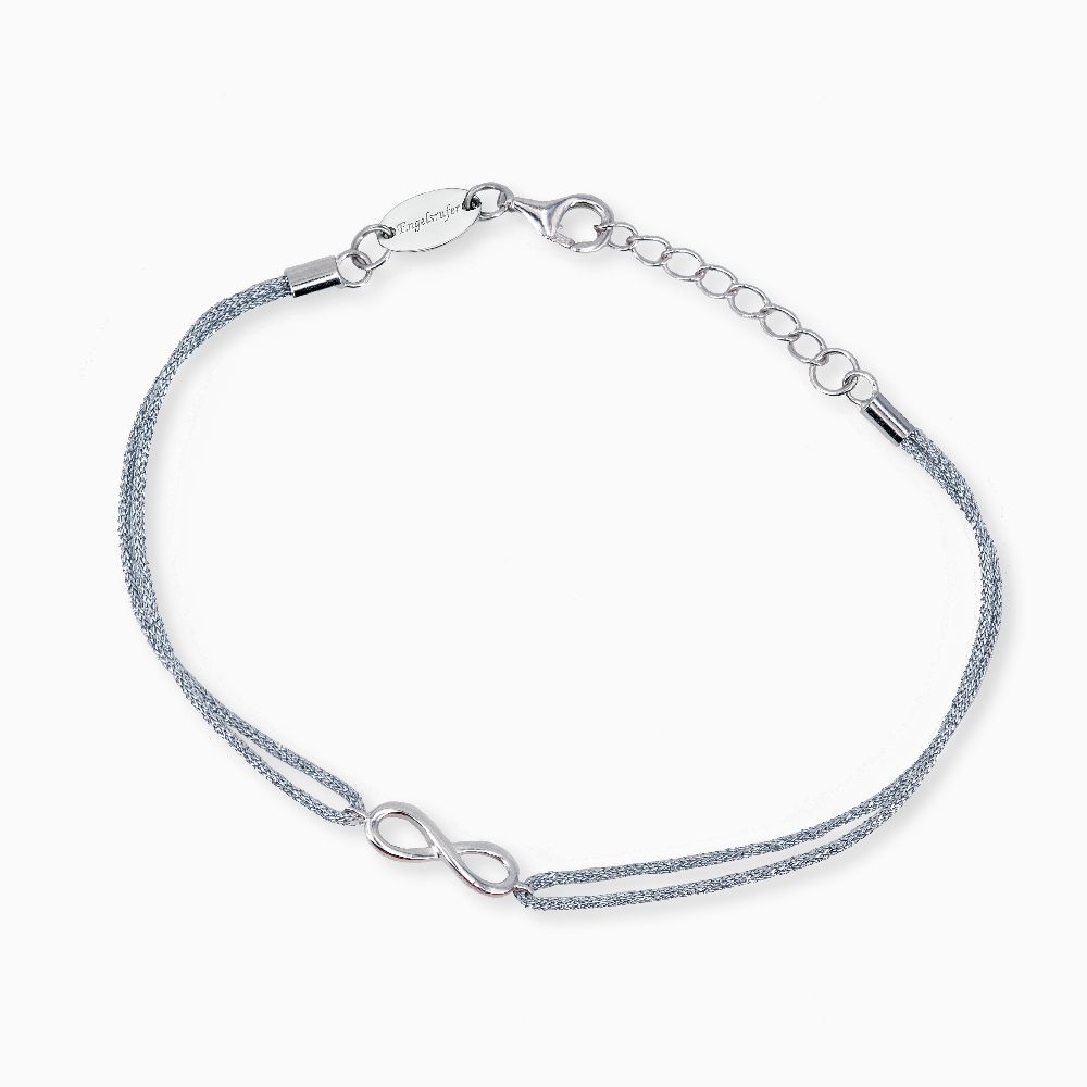 Armband Nylon und 925er Silber Infinity