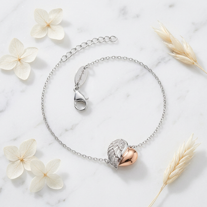 Engelsrufer bracelet silver symbol heart wings bicolor with zirconia