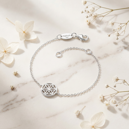 Armband 925er Silber Lebensblume