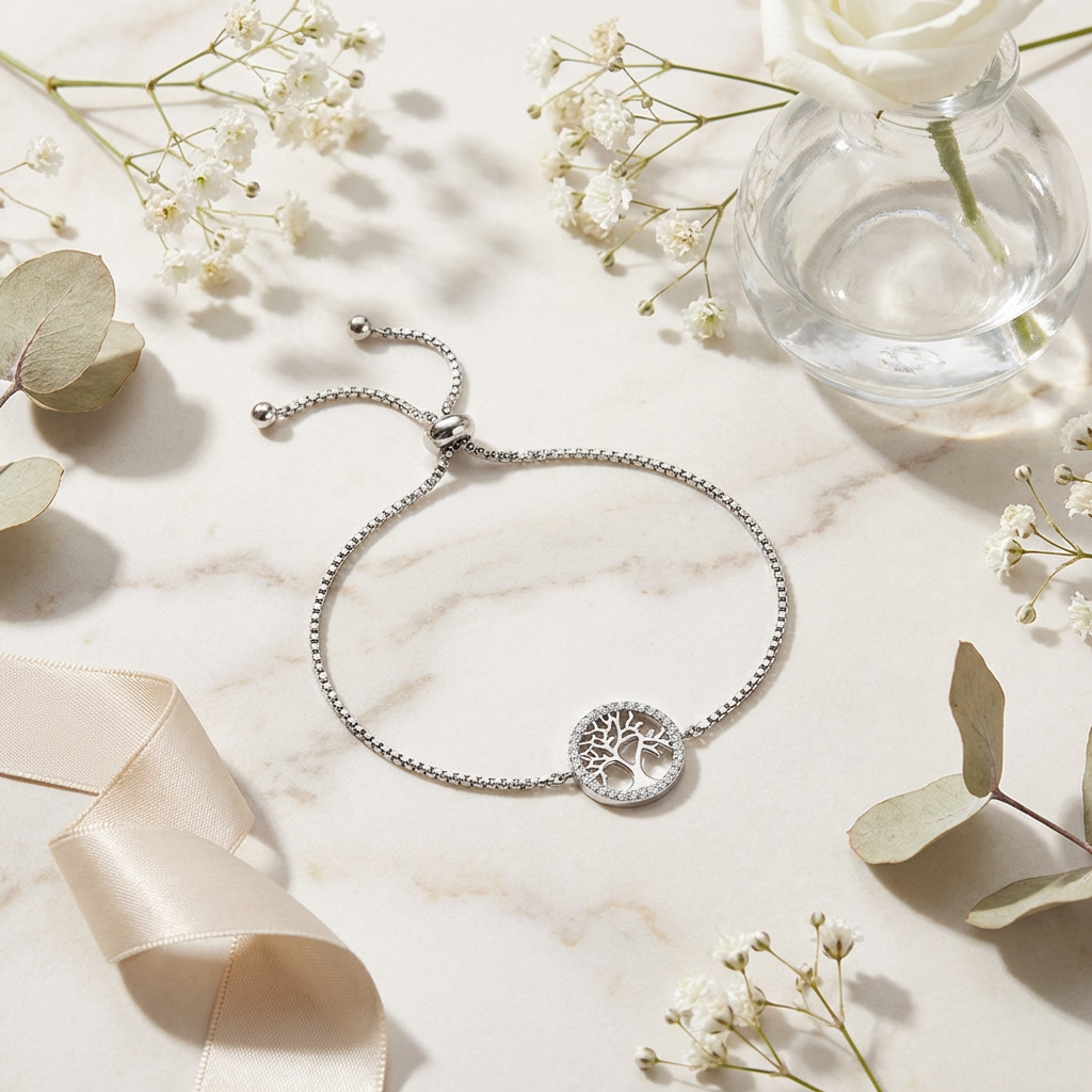 Engelsrufer women's bracelet tree of life silver with zirconia stones