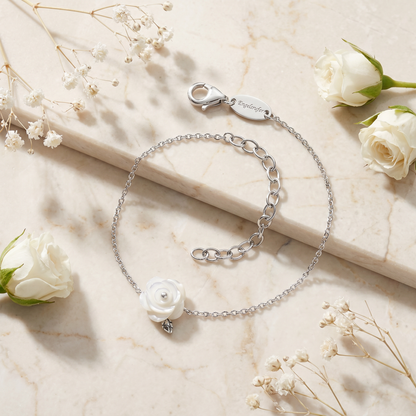 Engelsrufer women's bracelet sterlin silver with mother-of-pearl rose