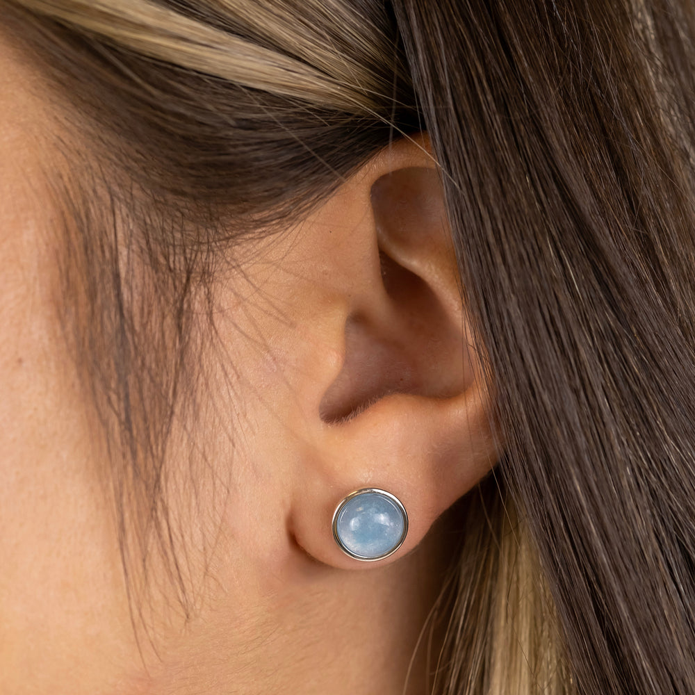 Engelsrufer earrings blue agate power stone for women