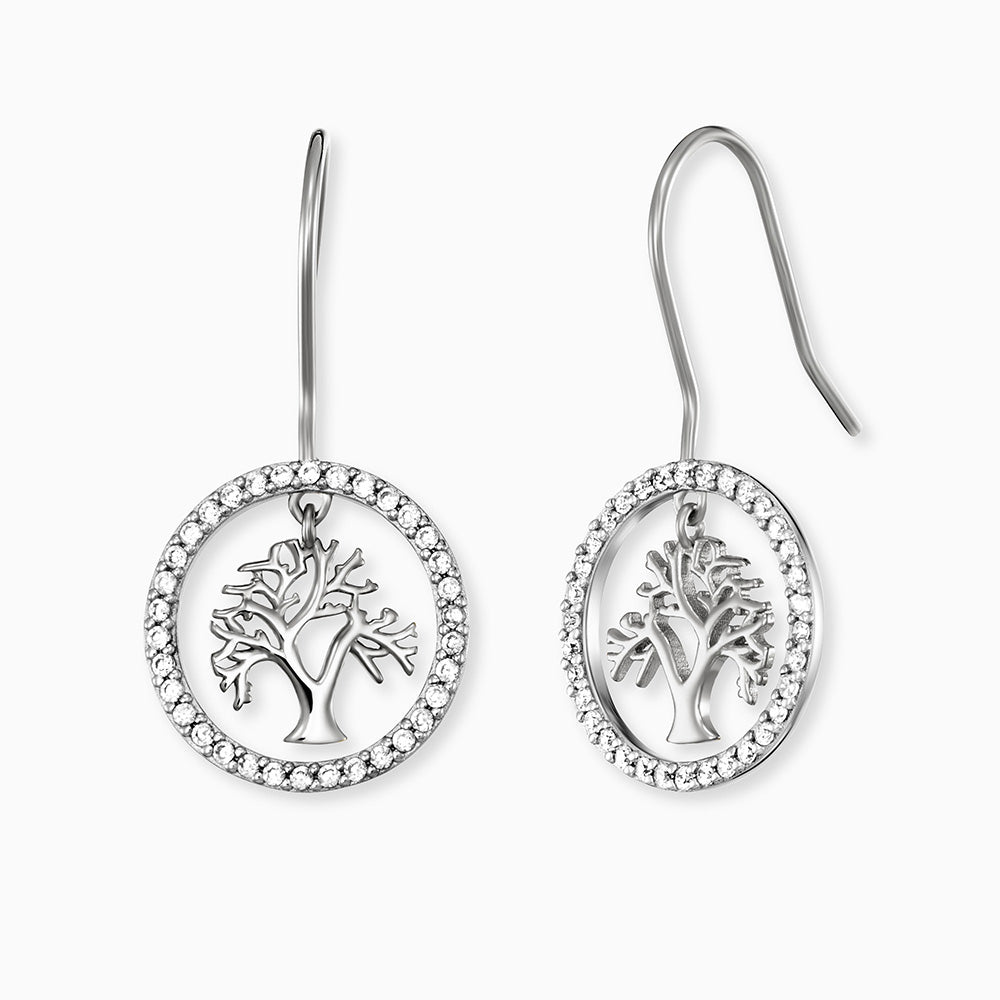 Earrings Tree of Life with Zirconia