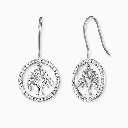 Earrings Tree of Life with Zirconia