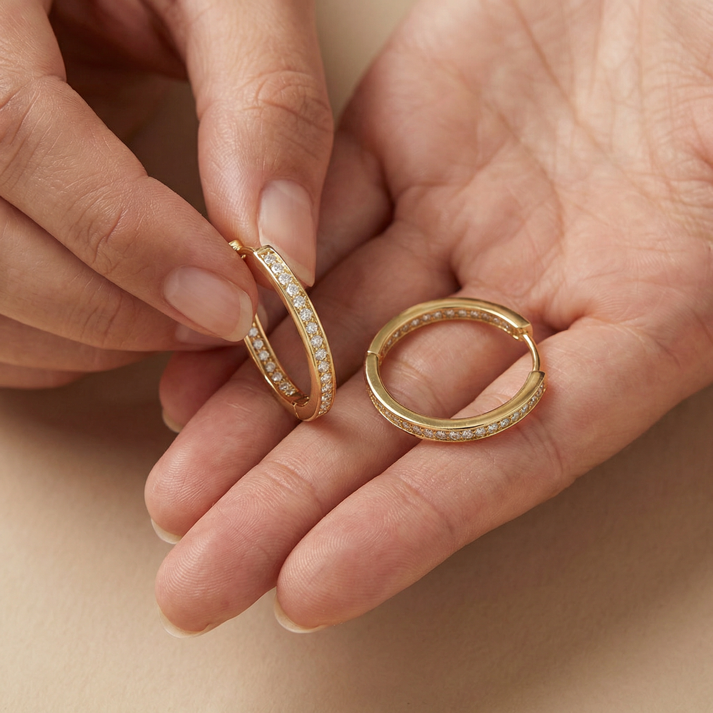 Creole 925 silver Lisa Gold with zirconia