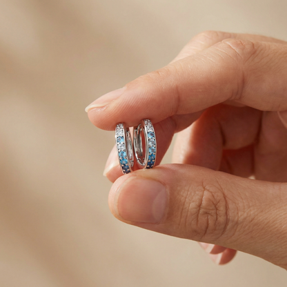 Creole Ocean Silver with Zirconia in 2 Sizes