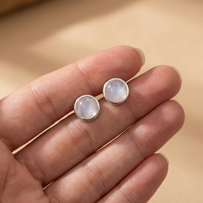 Engelsrufer ear studs rose quartz silver