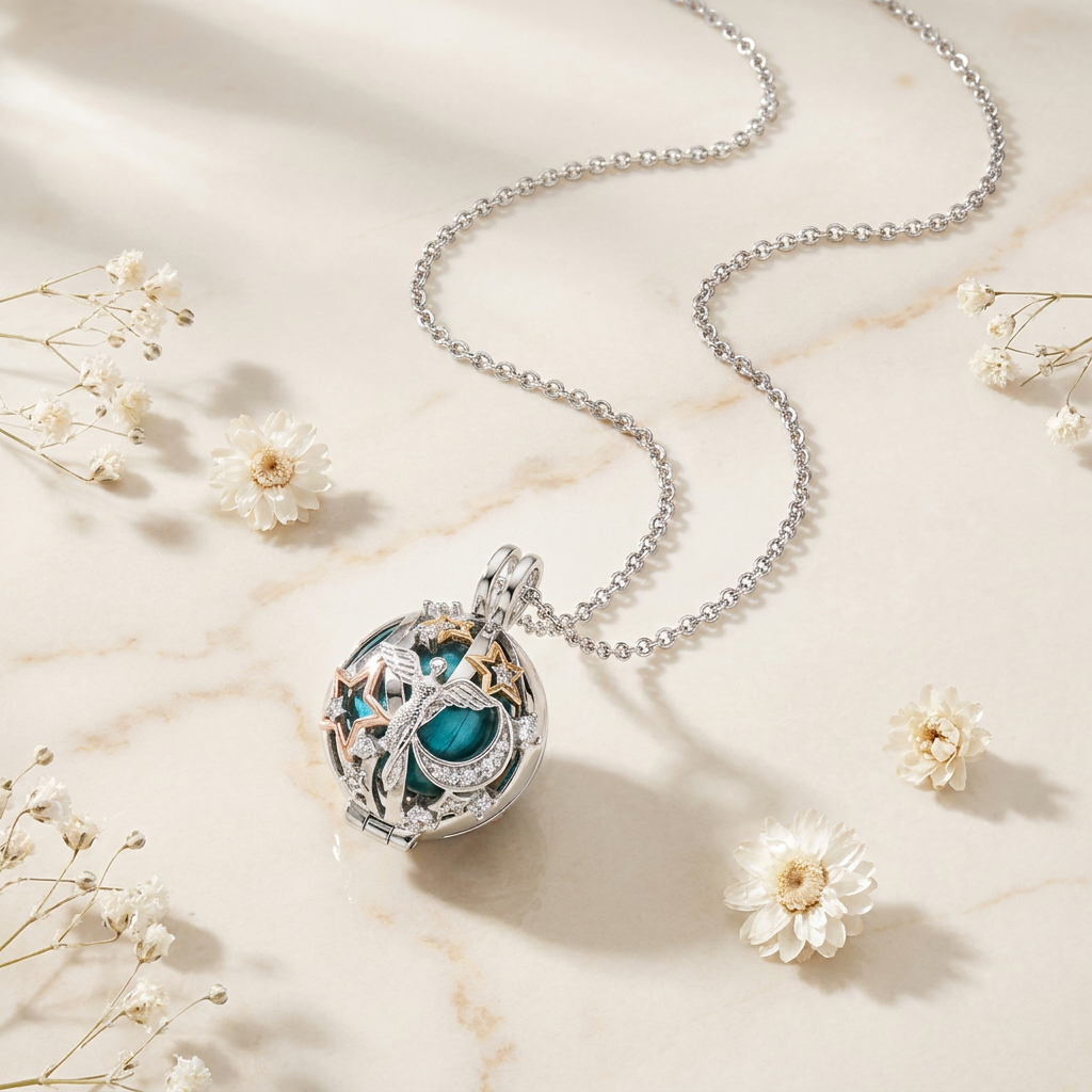 Engelsrufer women's silver necklace and pendant Heaven with zirconia in 60+5+5 cm