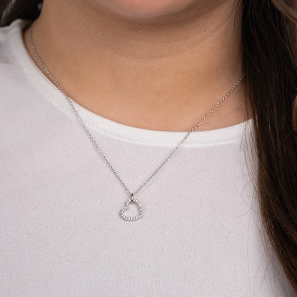 Necklace Heart silver with Zirconia