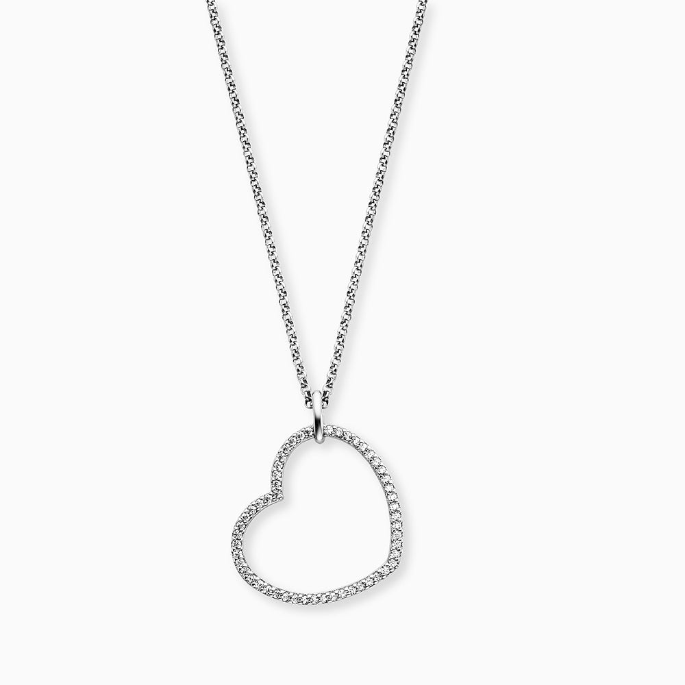 Necklace Heart silver with Zirconia