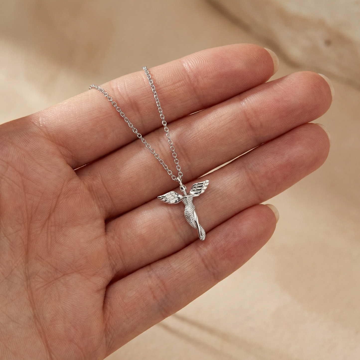 Engelsrufer women's necklace silver with angel pendant