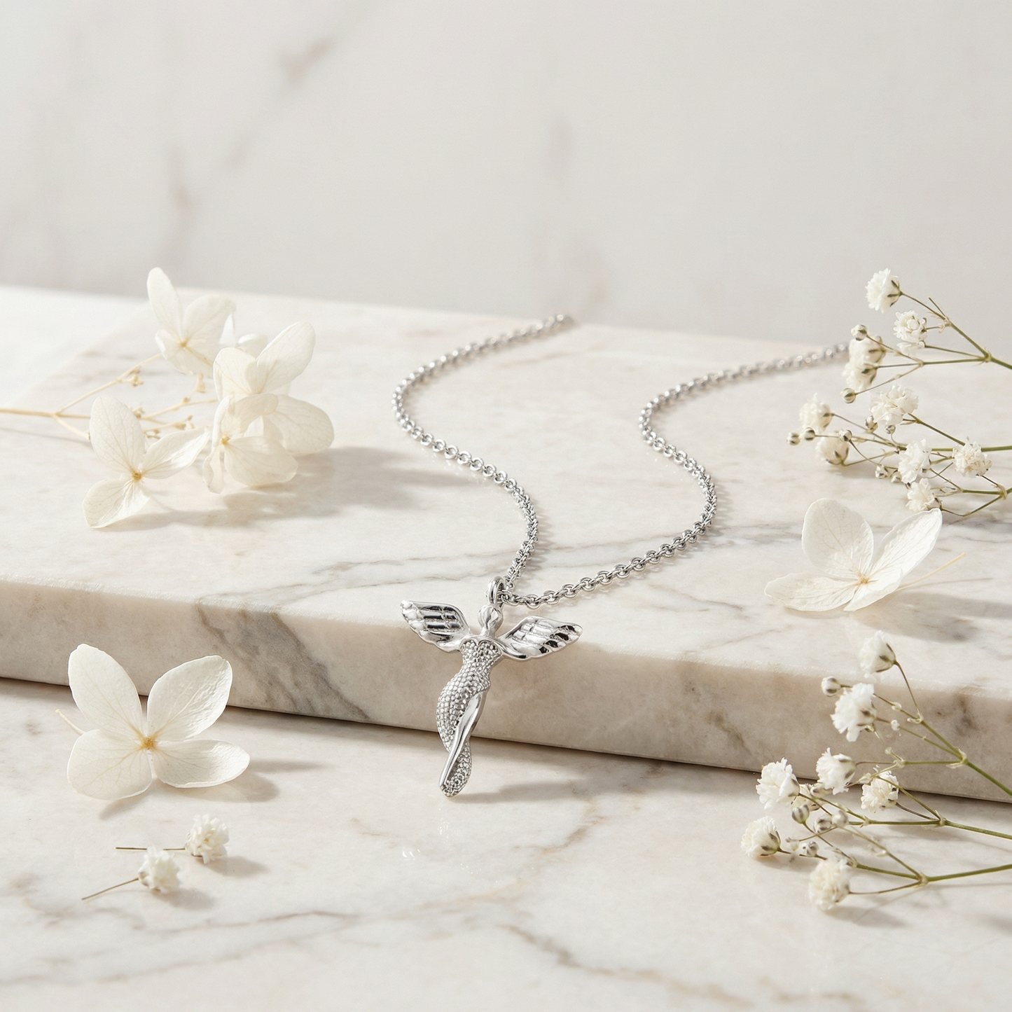 Engelsrufer women's necklace silver with angel pendant