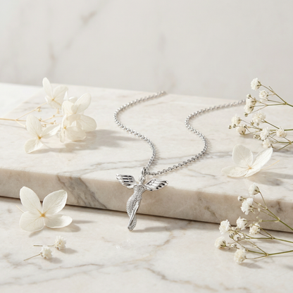 Engelsrufer women's necklace silver with angel pendant