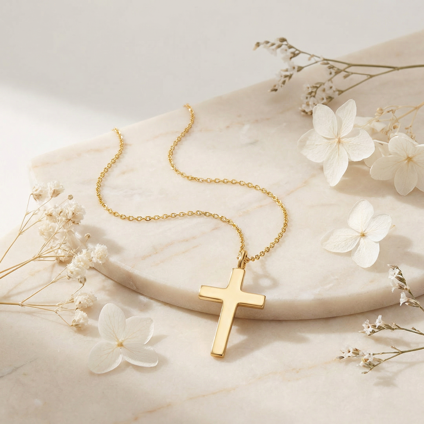 Engelsrufer women's necklace with cross pendant silver gold plated