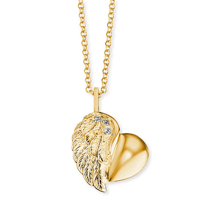 Necklace 925 silver heart wings