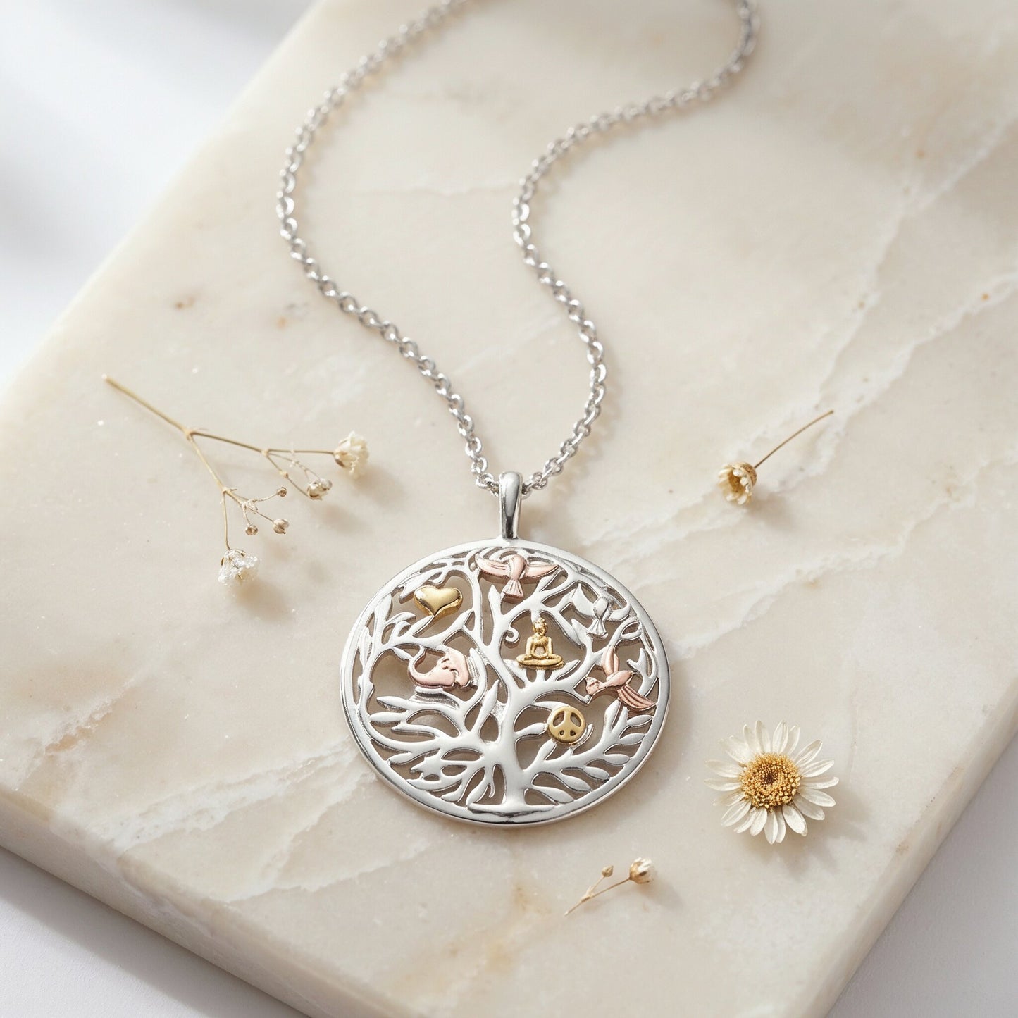 Engelsrufer necklace tree of life in silver, gold and rose gold