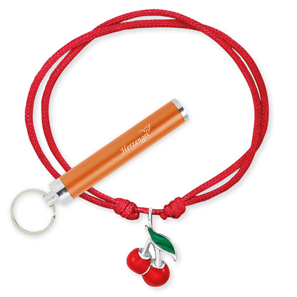 Engelsrufer girls children's bracelet red nylon with cherry pendant