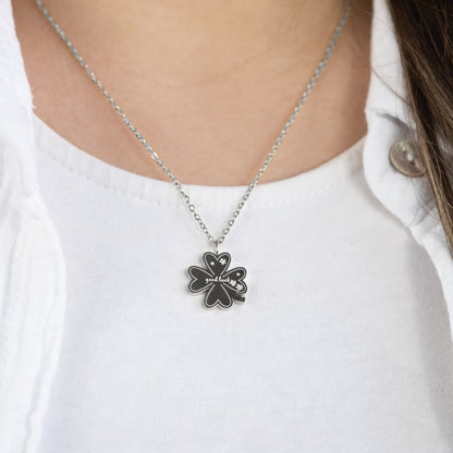 Grußkarte Happiness mit Halskette Edelstahl Silber