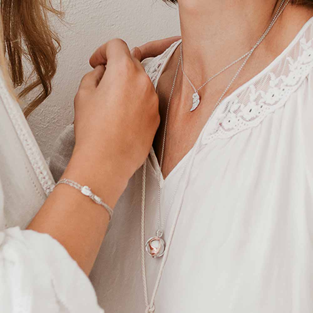 Engelsrufer Paradise women's pendant Chime white set with zirconia stones