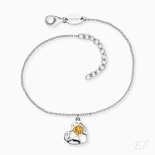 Engelsrufer bracelet 925 sterling silver bicolor with aloha heart