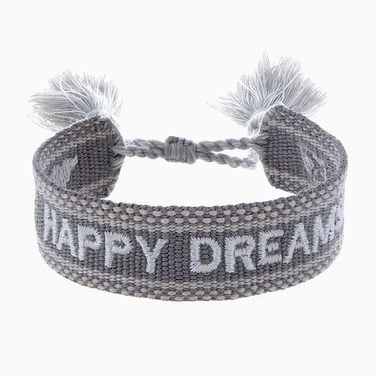 Engelsrufer women's fabric bracelet with embroidery HAPPY DREAMS