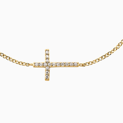 Engelsrufer Damen Armband Kreuz Silber Gold platiert mit Zirkonia