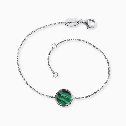 Engelsrufer women's bracelet silver with stone Malachite Powerful Stone